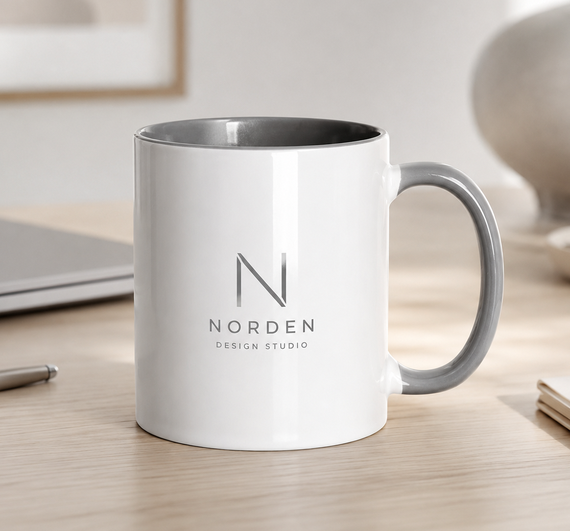 Kopp Durham Grå innside og hank AAA+ 36 stk