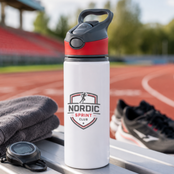 Sportsflaske 600 ml m/rød kant – 10stk