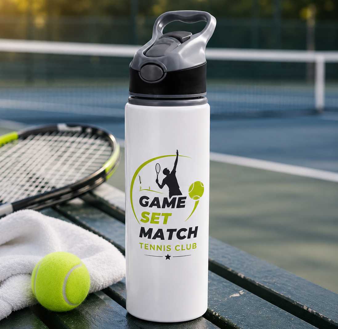 Sportsflaske 600 ml m/svart kant – 10stk