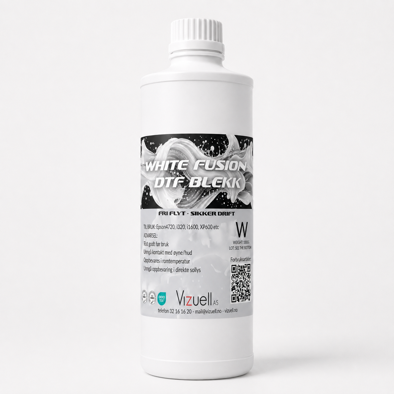 Fusion DTF blekk (WCMYB) 1 kg - Bilde 2