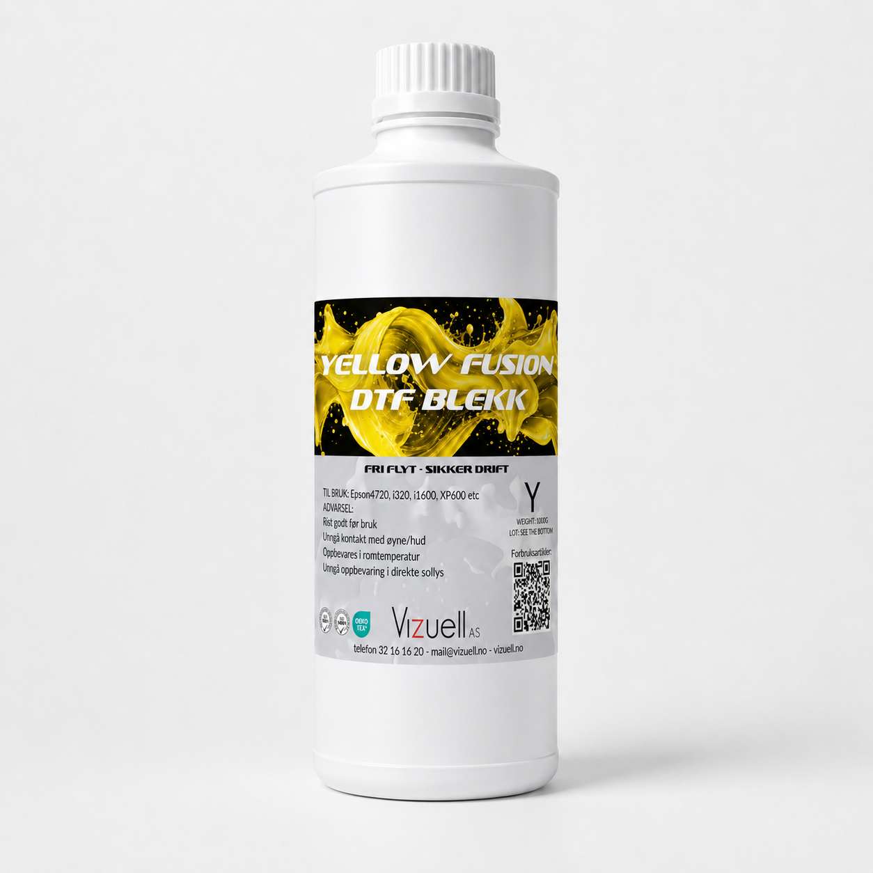 Fusion DTF blekk (WCMYB) 1 kg - Bilde 5